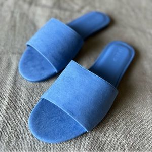 NWT J Crew Microsuede Single Strap Slide Sandals